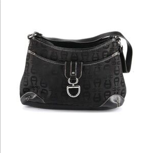 Etienne Aigner handbag black logo purse (Y)